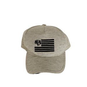 Melonwear Bass and Flag Gray Fishing Snap Back Adjustable Baseball Cap Hat